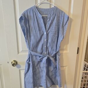 VENUS Blue Striped Jumpsuit